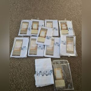 White Embroydered Window Curtain Tiers
